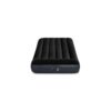 Intex 64146ND - Materasso Gonfiabile Dura-Beam Pillow Rest Singolo, con Pompa Elettrica Incorporata, PVC, Nero, 99x191x25 cm