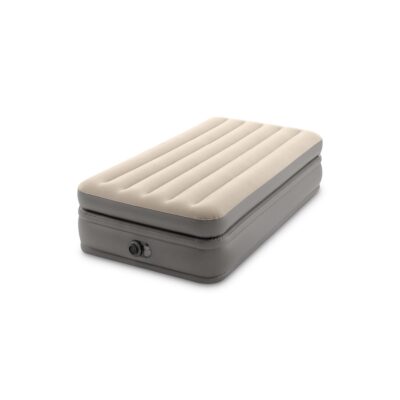 Intex 64162ND - Materasso Gonfiabile Dura-Beam Prime Comfort Singolo, con Pompa Elettrica Incorporata, PVC, Multicolore, 99x191x51 cm