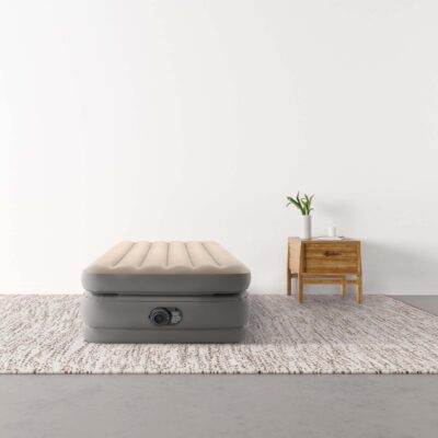 Intex 64162ND - Materasso Gonfiabile Dura-Beam Prime Comfort Singolo, con Pompa Elettrica Incorporata, PVC, Multicolore, 99x191x51 cm