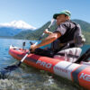 Intex 68309NP - Canoa Gonfiabile Excursion Pro K2, 2 posti, con Accessori, PVC, Rosso, 384x94x46 cm