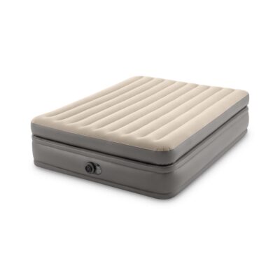 Intex 64164ND - Materasso Gonfiabile Dura-Beam Prime Comfort Matrimoniale, con Pompa Elettrica Incorporata, PVC, Multicolore, 152x203x51 cm