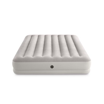 64179-1.jpg Intex 64179 - Materasso Gonfiabile Prestige Mid-Rise Matrimoniale, con Pompa USB, PVC, Grigio, 152x203x30 cm