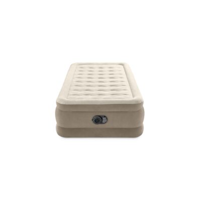 Intex 64426ND - Materasso Gonfiabile Dura-Beam Ultra Plush Singolo, con Pompa Elettrica Incorporata, PVC, Beige, 99x191x46 cm