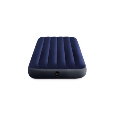 Intex 64757 - Materasso Gonfiabile Classic Downy Singolo, PVC, Blu, 99x191x25 cm