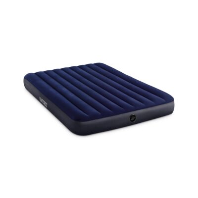 Intex 64758 - Materasso Gonfiabile Dura-Beam Classic Downy Piazza e Mezza, PVC, Blu, 137x203x25 cm