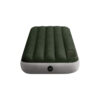 Intex 64760 - Materasso Gonfiabile Dura-Beam Downy Singolo con Pompa a Pedale, PVC, Verde, 76x191x25 cm