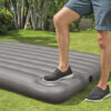 Intex 64760 - Materasso Gonfiabile Dura-Beam Downy Singolo con Pompa a Pedale, PVC, Verde, 76x191x25 cm