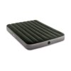 Intex 64762 - Materasso Gonfiabile Downy Piazza e Mezza con Pompa a Pedale, PVC, Verde, 137x191x25 cm