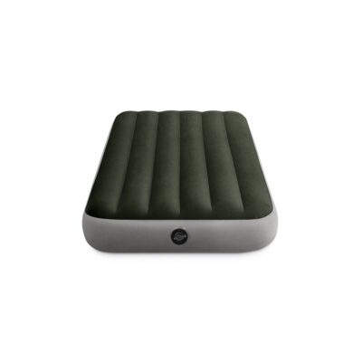 Intex 64107 - Materasso Gonfiabile Dura-Beam Prestige Downy Singolo, PVC, Verde Scuro, 99x191x25 cm