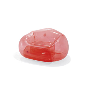 Intex 66501NP - Poltrona Gonfiabile Beanless Bag Rosa Trasparente, Vinile, Trasparente Rosa,137x127x74 cm