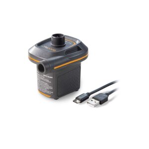 Intex 66635 - Pompa Elettrica USB QuickFill Mini, Plastica, Grigio