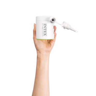 Intex 66637 - Pompa elettrica ricaricabile QuickFill USB200R per Gonfiaggio e Sgonfiaggio, Portatile, Plastica, Bianco
