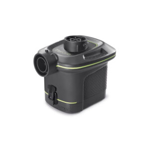 Intex 66638 - Pompa Elettrica Portatile QuickFill a Batterie per Gonfiaggio e Sgonfiaggio, Plastica, Grigio