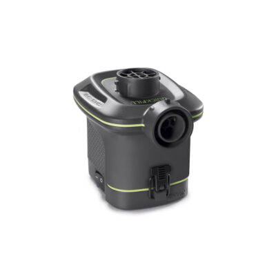 Intex 66638 - Pompa Elettrica Portatile QuickFill a Batterie per Gonfiaggio e Sgonfiaggio, Plastica, Grigio