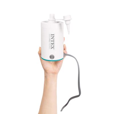 Intex 66646 - Pompa elettrica QuickFill AC400 per Gonfiaggio e Sgonfiaggio, Plastica, Bianco