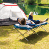 Intex 67997 - Materasso Gonfiabile Camping Singolo, Laminato, Grigio e Azzurro, 67x184x17 cm