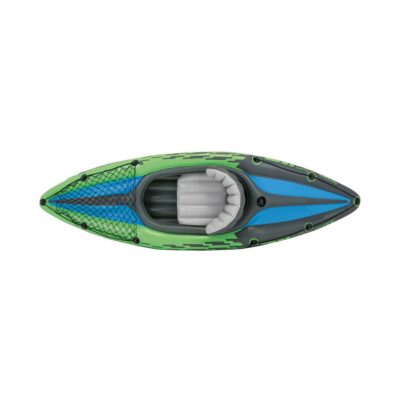 Intex 68305NP - Canoa Gonfiabile Challenger K1, 1 posto, con Accessori, PVC, Multicolore, 274x76x33 cm