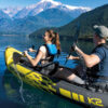 Intex 68307NP - Canoa Gonfiabile Explorer K2, 2 posti, con Accessori, PVC, Giallo, 312x91x51 cm