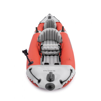Intex 68309NP - Canoa Gonfiabile Excursion Pro K2, 2 posti, con Accessori, PVC, Rosso, 384x94x46 cm