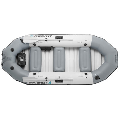 Intex 68376NP - Canotto Gonfiabile Mariner 4, 4 posti, con Accessori, PVC, Grigio, 328x145x48 cm