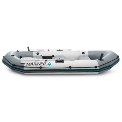 Intex 68376NP - Canotto Gonfiabile Mariner 4, 4 posti, con Accessori, PVC, Grigio, 328x145x48 cm