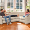 Intex 68575NP - Sofà Gonfiabile Angolare Beige, Vinile, Beige, 257x203x76 cm