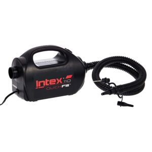 Intex 68609 - Pompa Elettrica per gonfiaggio e sgonfiaggio, Accendisigari da auto, Plastica, Nero
