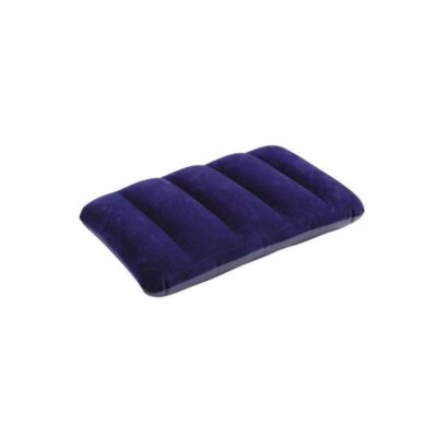 Intex 64765 - Materasso Gonfiabile Classic Downy Matrimoniale, Due Cuscini e Pompa Manuale, PVC, Blu, 152x203x25 cm