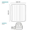 Intex 64164ND - Materasso Gonfiabile Dura-Beam Prime Comfort Matrimoniale, con Pompa Elettrica Incorporata, PVC, Multicolore, 152x203x51 cm