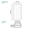 Intex 64756 - Materasso Gonfiabile Dura-Beam Classic Downy Singolo, PVC, Blu, 76x191x25 cm