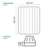 Intex 64102 - Materasso Gonfiabile Piazza e Mezza Dura-Beam Single-High, PVC, Crema, 137x191x25 cm