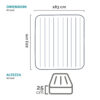 Intex 64144 - Materasso Gonfiabile Dura-Beam Pillow Rest Classic Matrimoniale King, PVC, Nero, 183x203x25 cm