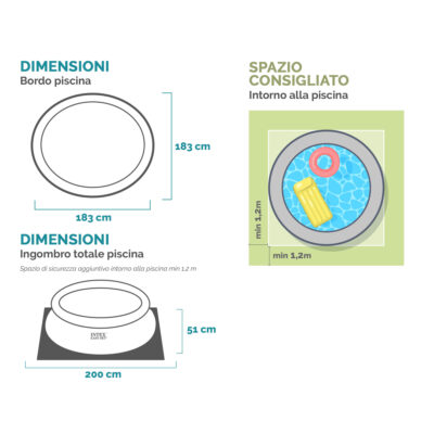 Intex 28101NP  Piscina Fuori Terra Easy Set Rotonda, 880 L, PVC, Azzurro, 183x51 cm