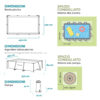 Intex 28274NP - Piscina Fuori Terra Rectangular Frame Rettangolare, Pompa Filtro 2006 Lh, 7127 L, Acciaio e PVC, Blu, 450x220x84 cm