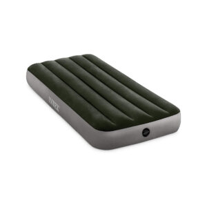 Intex 64106 - Materasso Gonfiabile Prestige Downy Mezza Piazza, PVC, Verde Scuro, 76x191x25 cm