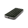 Intex 64106 - Materasso Gonfiabile Prestige Downy Mezza Piazza, PVC, Verde Scuro, 76x191x25 cm