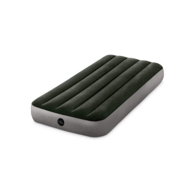 Intex 64106 - Materasso Gonfiabile Prestige Downy Mezza Piazza, PVC, Verde Scuro, 76x191x25 cm