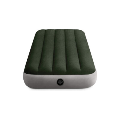 Intex 64106 - Materasso Gonfiabile Prestige Downy Mezza Piazza, PVC, Verde Scuro, 76x191x25 cm