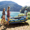 Intex 68370NP - Canotto Gonfiabile Challenger 3, 3 posti, con Accessori, PVC, Blu, 295x137x43 cm