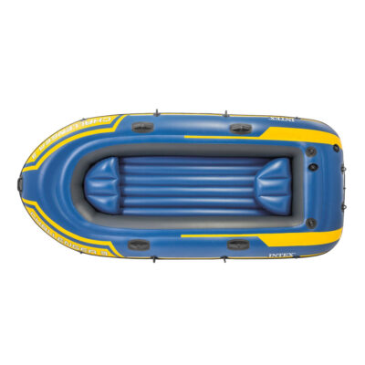 Intex 68370NP - Canotto Gonfiabile Challenger 3, 3 posti, con Accessori, PVC, Blu, 295x137x43 cm