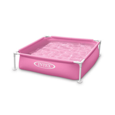 Intex 57172NP - Piscina Mini Frame Rosa, Acciaio e PVC, Rosa, 122x122x30 cm