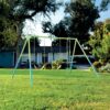 Intex 44121 - Altalena con Due Seggiolini e Dondolo, Acciaio, Verde e Azzurro, 343x249x203 cm