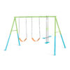 Intex 44121 - Altalena con Due Seggiolini e Dondolo, Acciaio, Verde e Azzurro, 343x249x203 cm