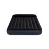 Intex 64148ND - Materasso Gonfiabile Dura-Beam Pillow Rest Piazza e Mezza, con Pompa Elettrica Incorporata, PVC, Nero, 137x191x25 cm